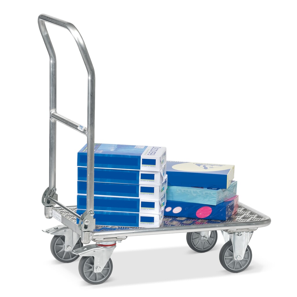 fetra® Chariot de transport en aluminium, surface de chargement lxP 600 x 900 mm N° de l'image du produit 5 : fetra® Chariot de transport en aluminium, surface de chargement lxP 600 x 900 mm