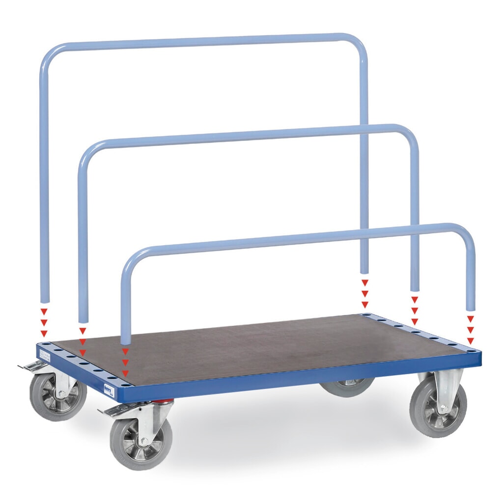fetra® Chariot porte-panneaux, sans arceaux, surface de chargement lxP 1 200 x 800 mm, capacité de charge 1 200 kg Illustration du produit: fetra® Chariot porte-panneaux, sans arceaux, surface de chargement lxP 1 200 x 800 mm, capacité de charge 1 200 kg