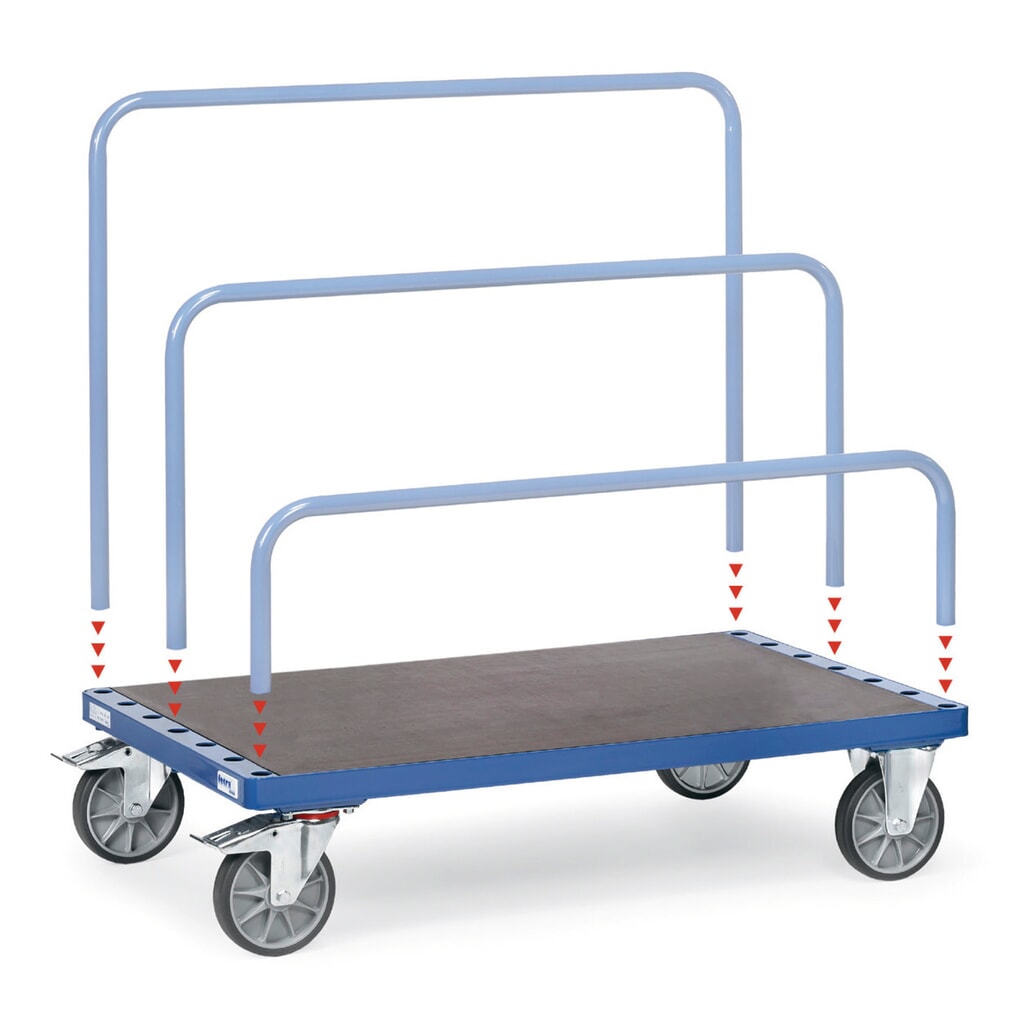 N° de l'image du produit 1 : fetra® Chariot porte-panneaux, sans arceaux, surface de chargement lxP 1 200 x 800 mm, capacité de charge 750 kg