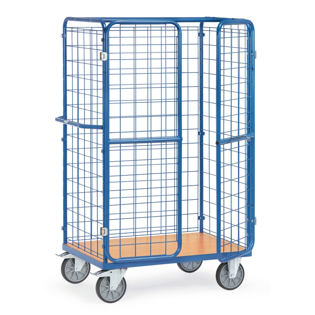 N° de l'image du produit 1 : fetra® Chariot à colis, capacité de charge 600 kg, surface de chargement lxP 1 000 x 700 mm, hauteur 1 800 mm