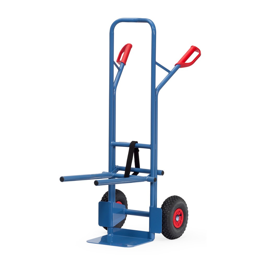 Illustration du produit: fetra® Diable porte-chaises en acier, capacité de charge 300 kg, bavette lxP 320 x 250 mm, pneumatiques gonflables