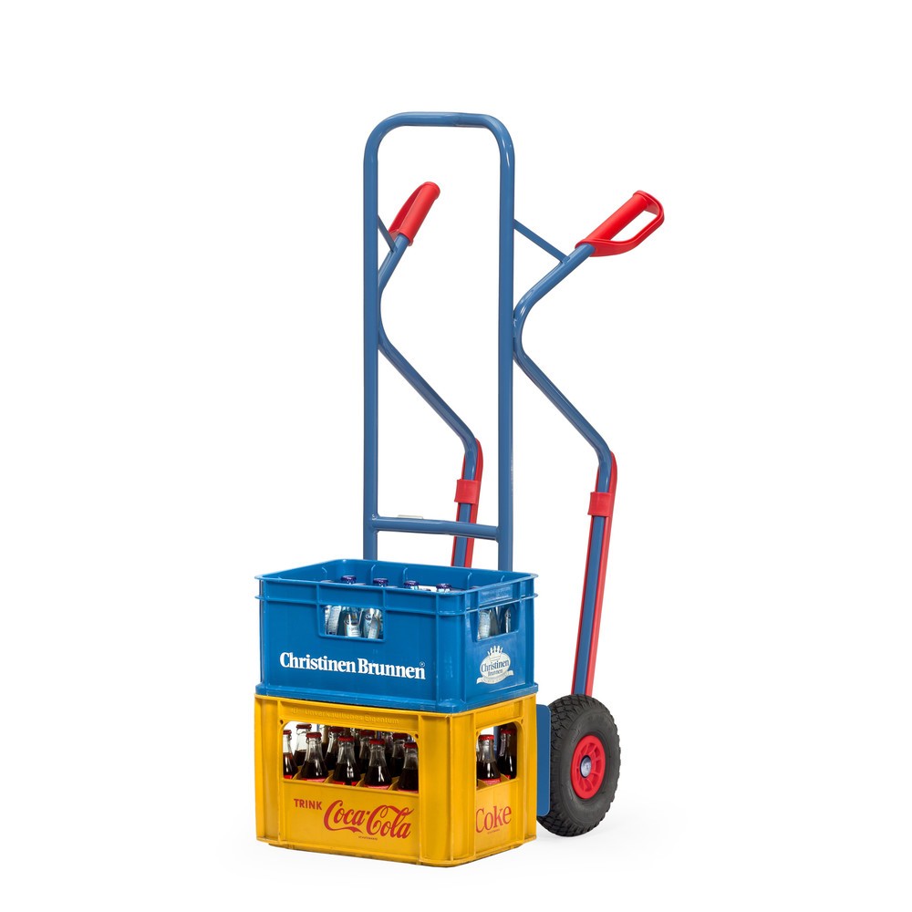 Numéro de l'image du produit 3: fetra® Diable empilable, capacité de charge 300 kg, bavette lxP 320 x 250 mm, pneumatiques PU