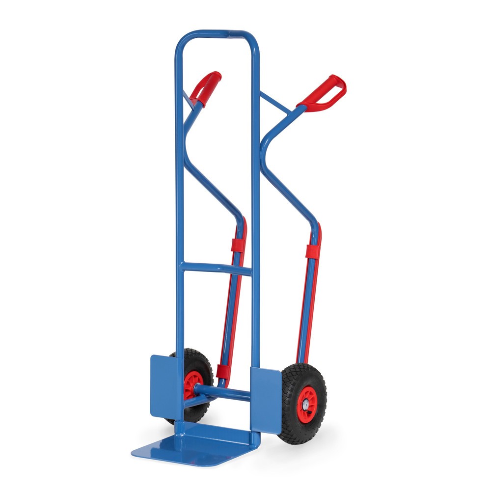 Numéro de l'image du produit 1: fetra® Diable empilable, capacité de charge 300 kg, bavette lxP 320 x 250 mm, avec patins, pneumatiques gonflables