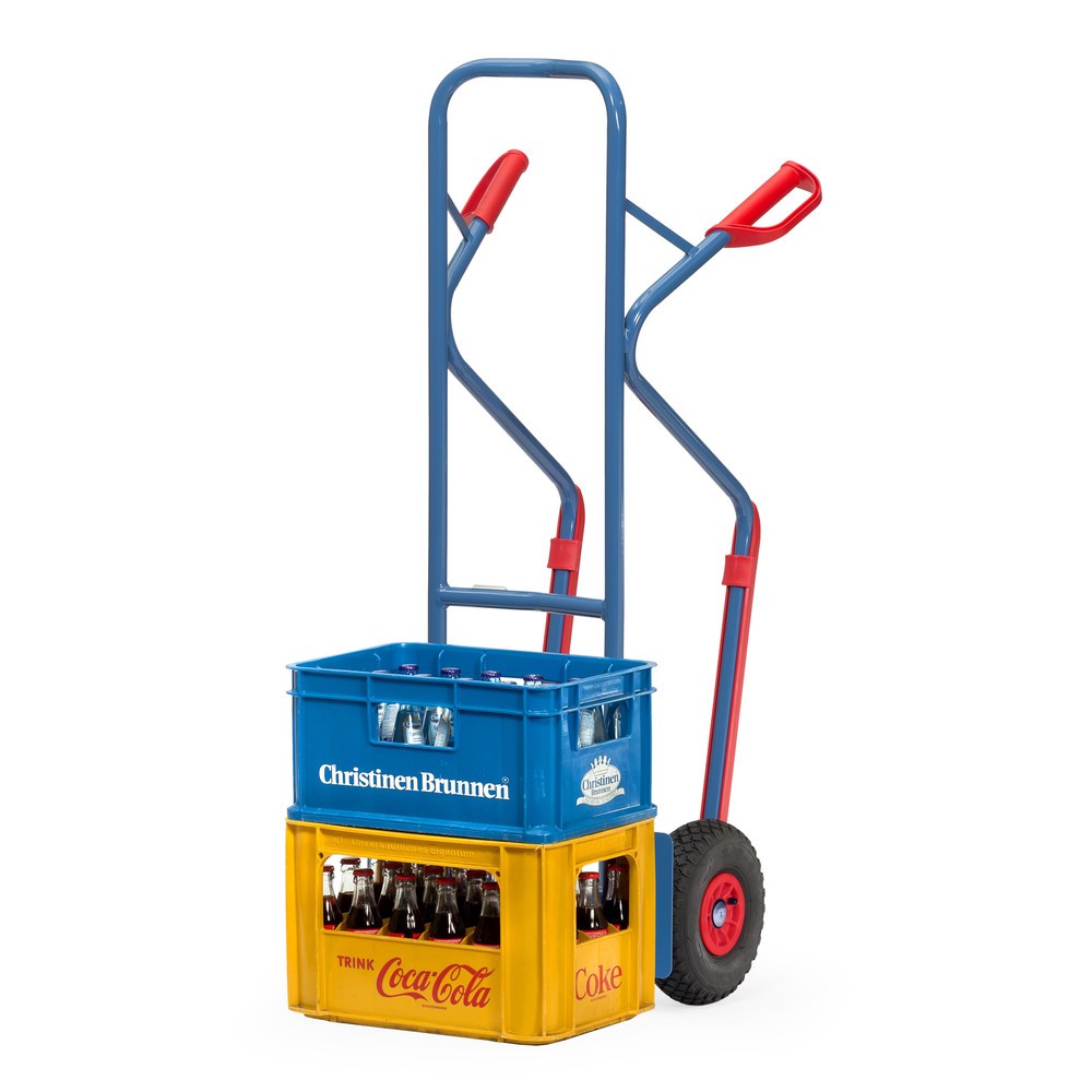 Numéro de l'image du produit 2: fetra® Diable empilable, capacité de charge 300 kg, bavette lxP 320 x 250 mm, avec patins, pneumatiques gonflables