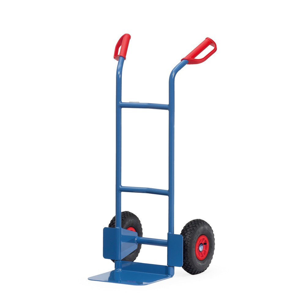Numéro de l'image du produit 1: fetra® Diable empilable, capacité de charge 200 kg, bavette lxP 320 x 250 mm, simple, pneumatiques gonflables