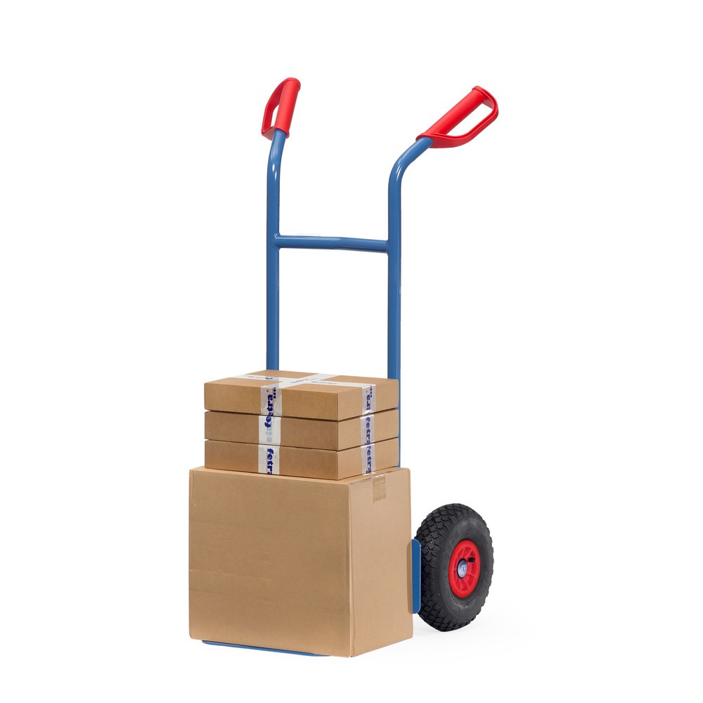 Numéro de l'image du produit 2: fetra® Diable empilable, capacité de charge 200 kg, bavette lxP 320 x 250 mm, simple, pneumatiques gonflables