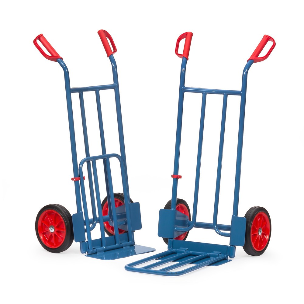 Numéro de l'image du produit 2: fetra® Diable à colis, avec bavette rabattable, capacité de charge 250 kg, bavette lxP 400 x 150 mm, pneumatiques à bandage plein