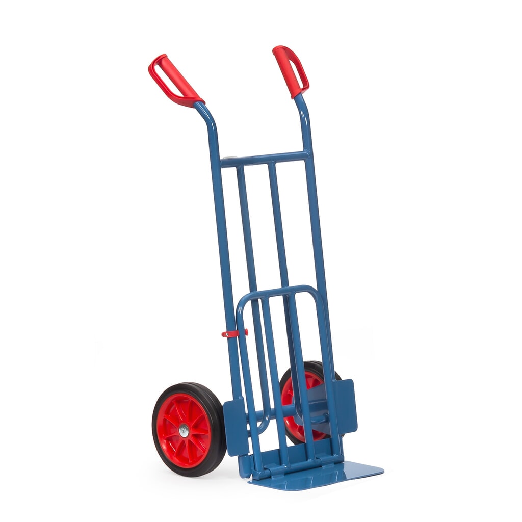 fetra® Diable à colis, avec bavette rabattable, capacité de charge 250 kg, bavette lxP 400 x 150 mm, pneumatiques à bandage plein N° de l'image du produit 3 : fetra® Diable à colis, avec bavette rabattable, capacité de charge 250 kg, bavette lxP 400 x 150 mm, pneumatiques à bandage plein