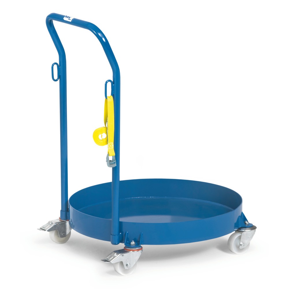 Numéro de l'image du produit 1: fetra® Rouleur de fûts, capacité de charge 250 kg, fermé, avec dossier de poussée