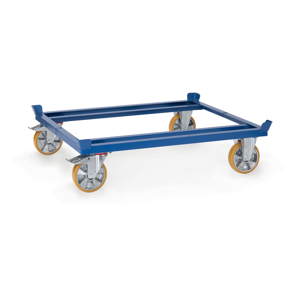 Châssis à palettes fetra®, roues en PU, capacité de charge 1 050 kg, 1 210 x 1 010 mm, bleu brillant Illustration du produit: Châssis à palettes fetra®, roues en PU, capacité de charge 1 050 kg, 1 210 x 1 010 mm, bleu brillant