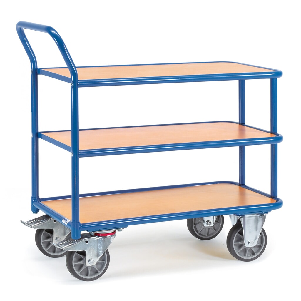 Illustration du produit: fetra® Servante, capacité de charge 400 kg, 3 plateaux de 850 x 500 mm