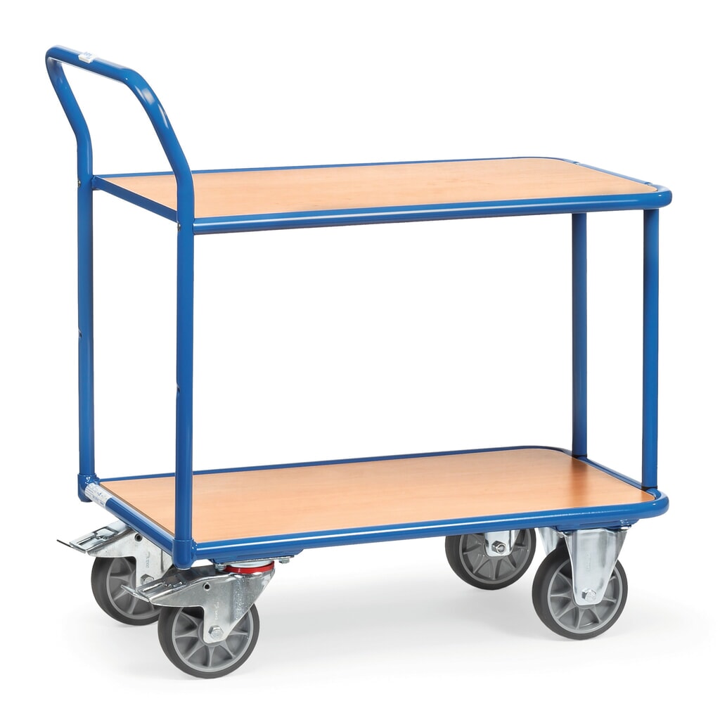 fetra® Chariot à plateaux, capacité de charge 400 kg, 2 plateaux de 1 000 x 700 mm Illustration du produit: fetra® Chariot à plateaux, capacité de charge 400 kg, 2 plateaux de 1 000 x 700 mm