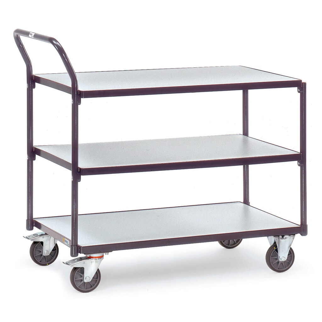 N° de l'image du produit 1 : Servante ESD fetra®, capacité de charge 300 kg, 3 surfaces de chargement à 500 x 850 mm