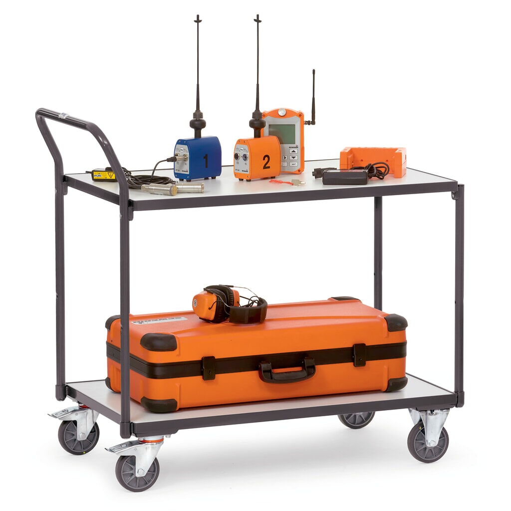 Servante ESD fetra®, capacité de charge 300 kg, 3 surfaces de chargement à 500 x 850 mm N° de l'image du produit 3 : Servante ESD fetra®, capacité de charge 300 kg, 3 surfaces de chargement à 500 x 850 mm