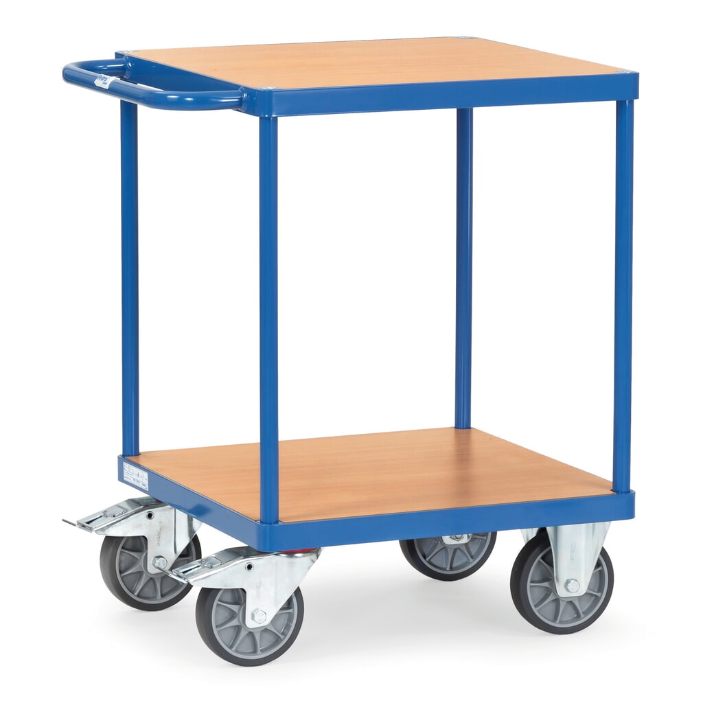 fetra® Servante et chariot de montage lourd, 2 plateaux de 600 x 600 mm Illustration du produit: fetra® Servante et chariot de montage lourd, 2 plateaux de 600 x 600 mm