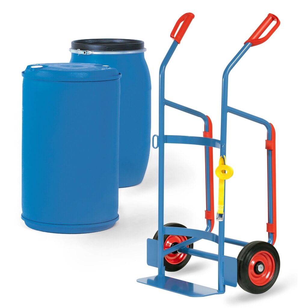 Illustration du produit: fetra® Chariot porte-fûts, capacité de charge 250 kg, pneumatiques à bandage plein