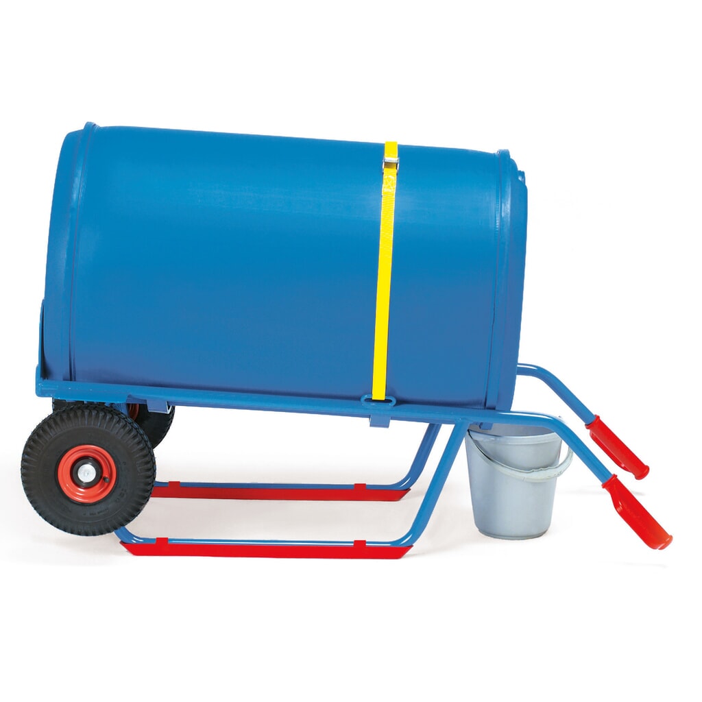 N° de l'image du produit 3 : fetra® Chariot porte-fûts, capacité de charge 250 kg, pneumatiques à bandage plein