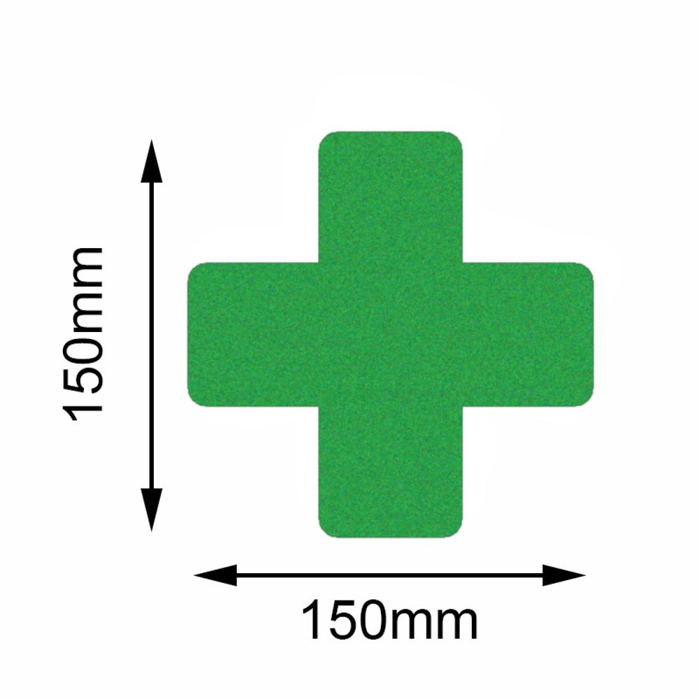Illustration du produit: Appareil de marquage au sol Mehlhose Safety Croix, vert, 50 x 150 mm, 10 pcs/UV