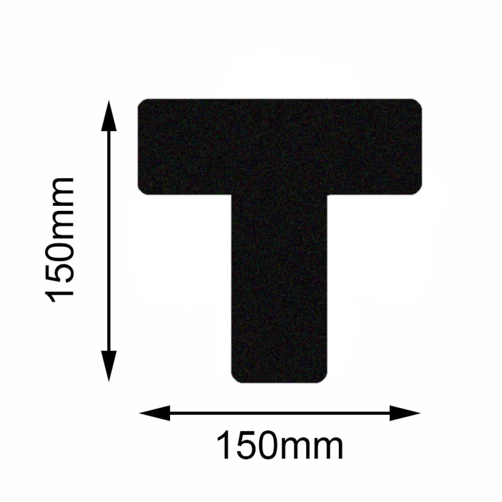 Illustration du produit: Appareil de marquage au sol Mehlhose Safety Forme de T, noir, 150 x 150 mm, 10 pcs\/UV