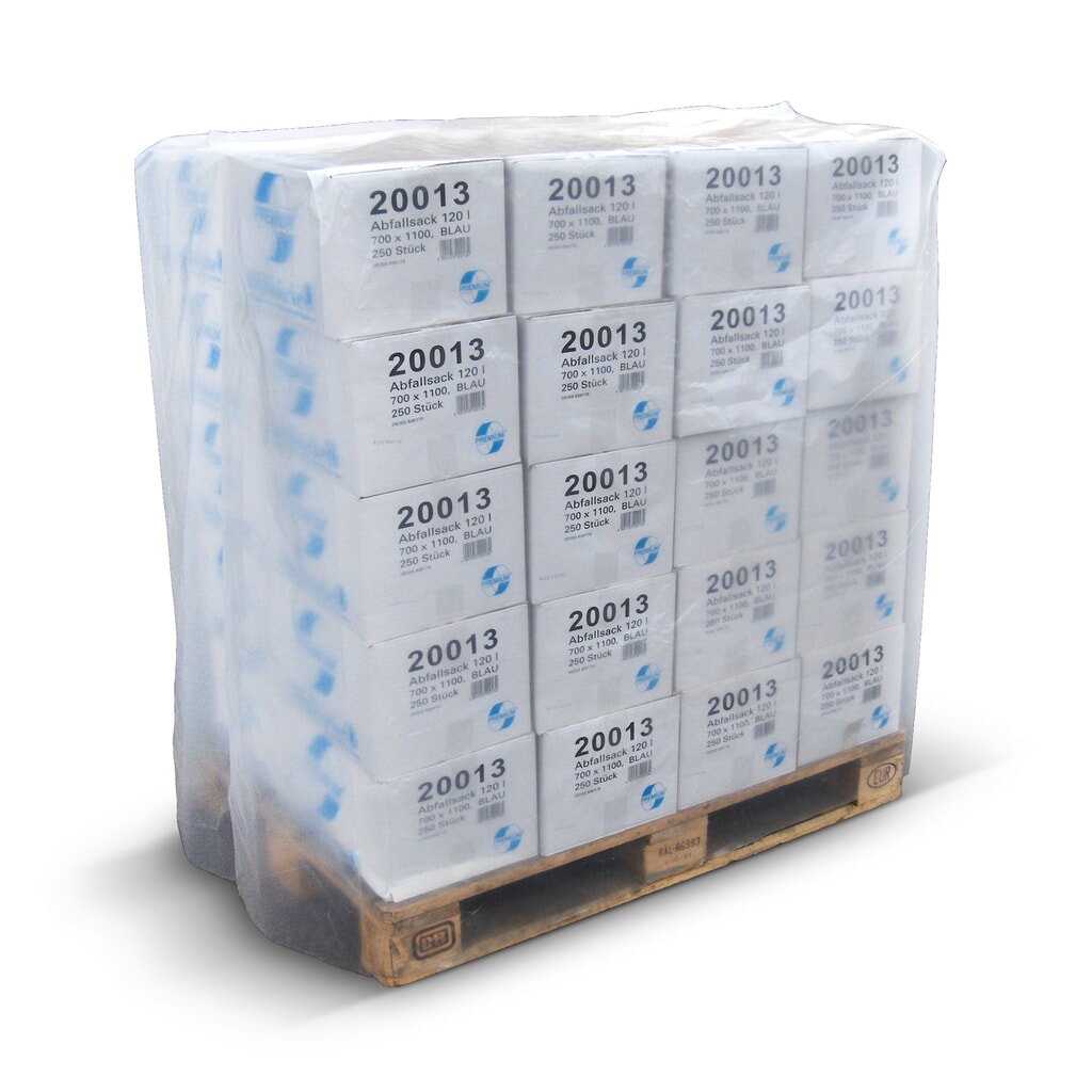 Film rétractable en PE, housse, HxLxP 1 200 x 1 250 x 850 mm Illustration du produit: Film rétractable en PE, housse, HxLxP 1 200 x 1 250 x 850 mm