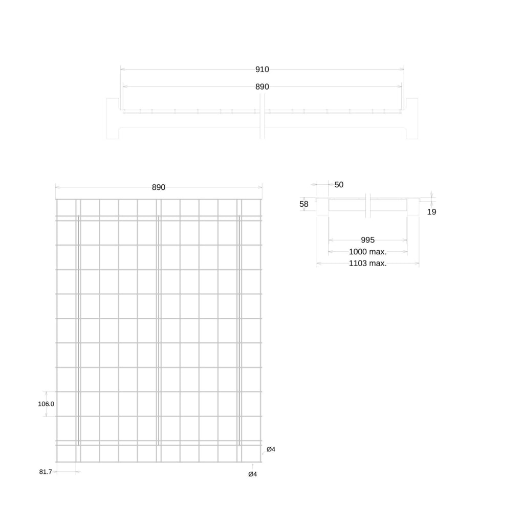 Fond grillagé Steinbock® pour rayonnages à palettes, capacité de charge par emplacement 500 kg, 24 pcs/UV N° de l'image du produit 14 : Fond grillagé Steinbock® pour rayonnages à palettes, capacité de charge par emplacement 500 kg, 24 pcs/UV