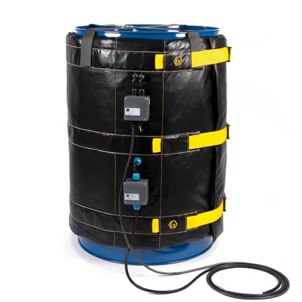 Illustration du produit: Gaine chauffante pour fûts ATEX Kuhlmann, 200 l , 230 V, 1 200 W, L x l x h 2 100 x 25 x 800 mm