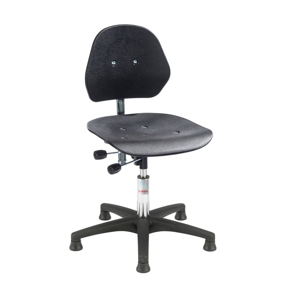 Numéro de l'image du produit 1: Global Stole A/S Chaise de travail pivotante Solid, hauteur d’assise comprise entre 570 et 760 mm, patins, base plastique