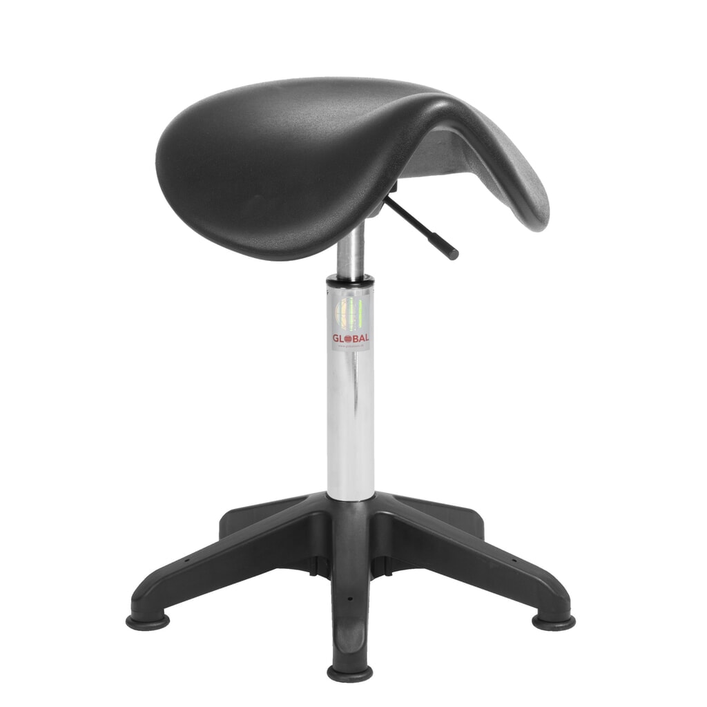 Tabouret-selle Global Stole A/S Dalton Fixmek Octopus Alu50, roulettes, noir Illustration du produit: Tabouret-selle Global Stole A/S Dalton Fixmek Octopus Alu50, roulettes, noir