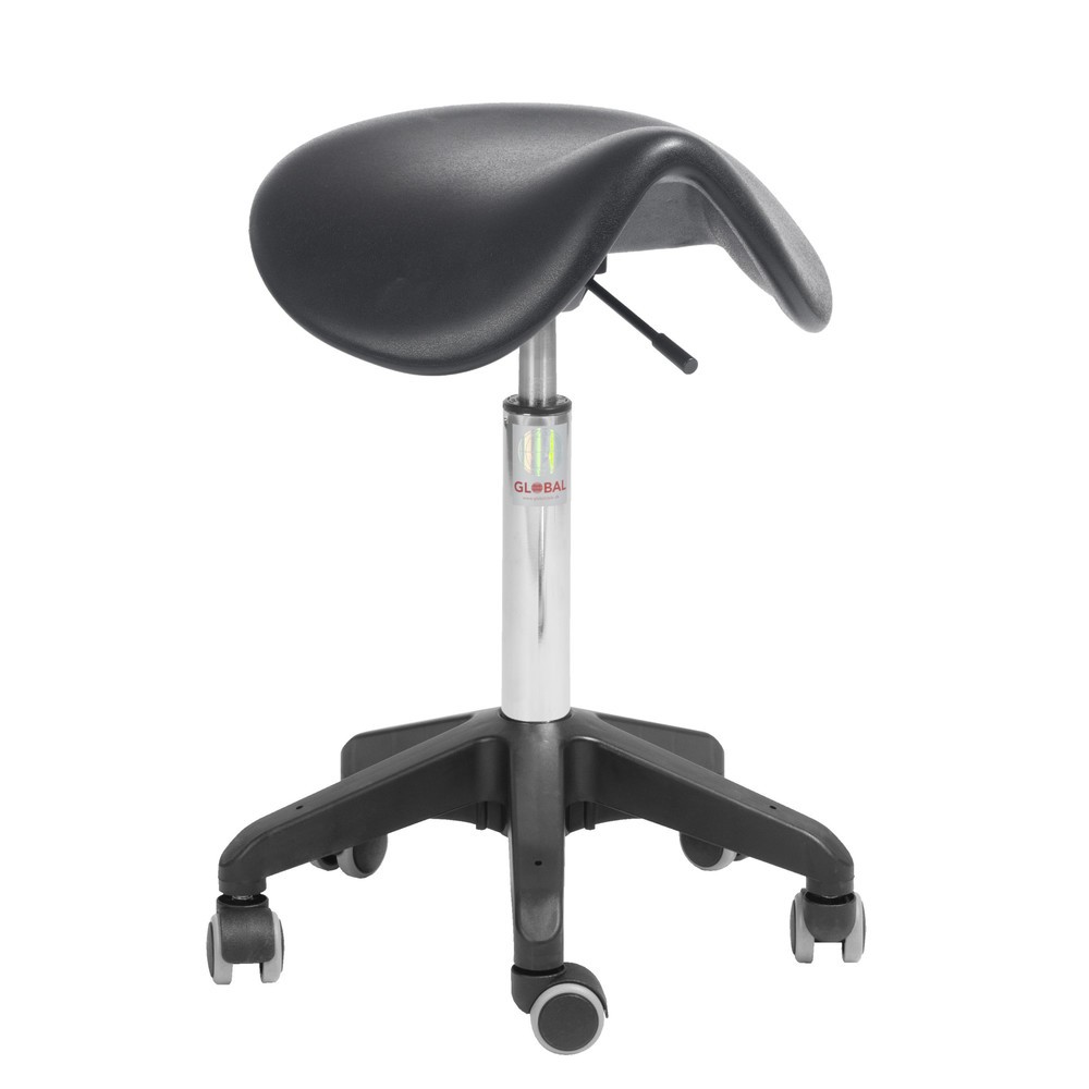 N° de l'image du produit 1 : Tabouret-selle Global Stole A/S Dalton Fixmek Octopus Alu50, patins, noir