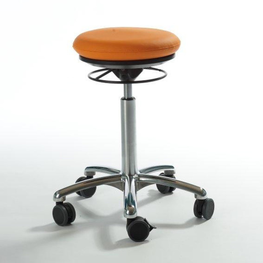Numéro de l'image du produit 1: Global Stole A/S Tabouret Pilates, assise en similicuir, hauteur d’assise comprise entre 540 et 730 mm, orange