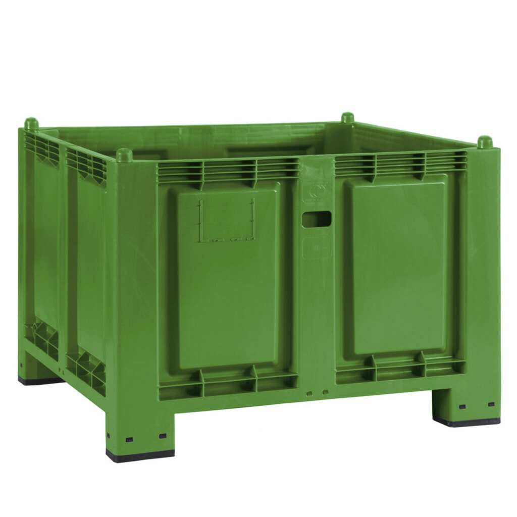 Illustration du produit: Grands conteneurs en polypropylène, 550 litres, avec pieds, vert