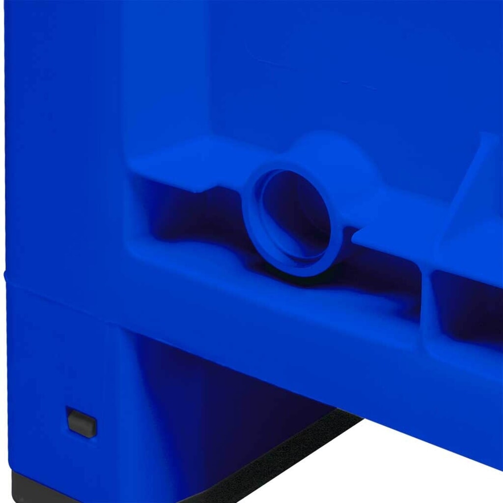 N° de l'image du produit 2 : Grands conteneurs en polypropylène, 550 litres, avec pieds, bleu