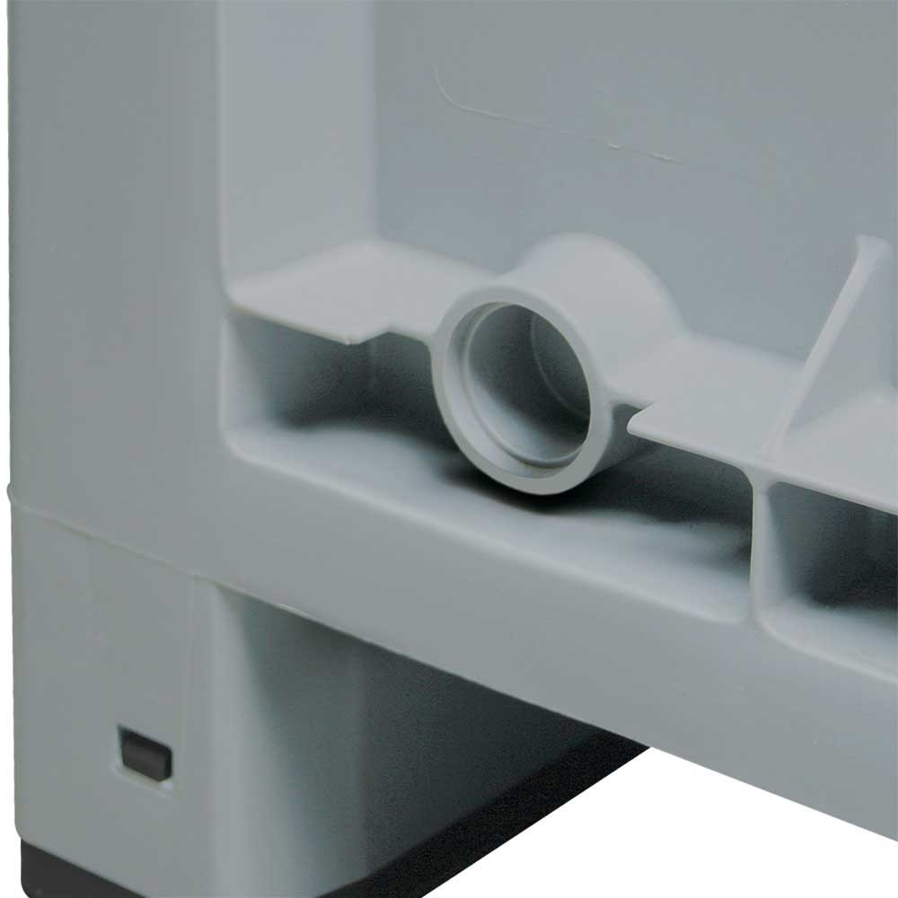 Numéro de l'image du produit 2: Grands conteneurs en polypropylène, 550 litres, avec galets + capot, gris