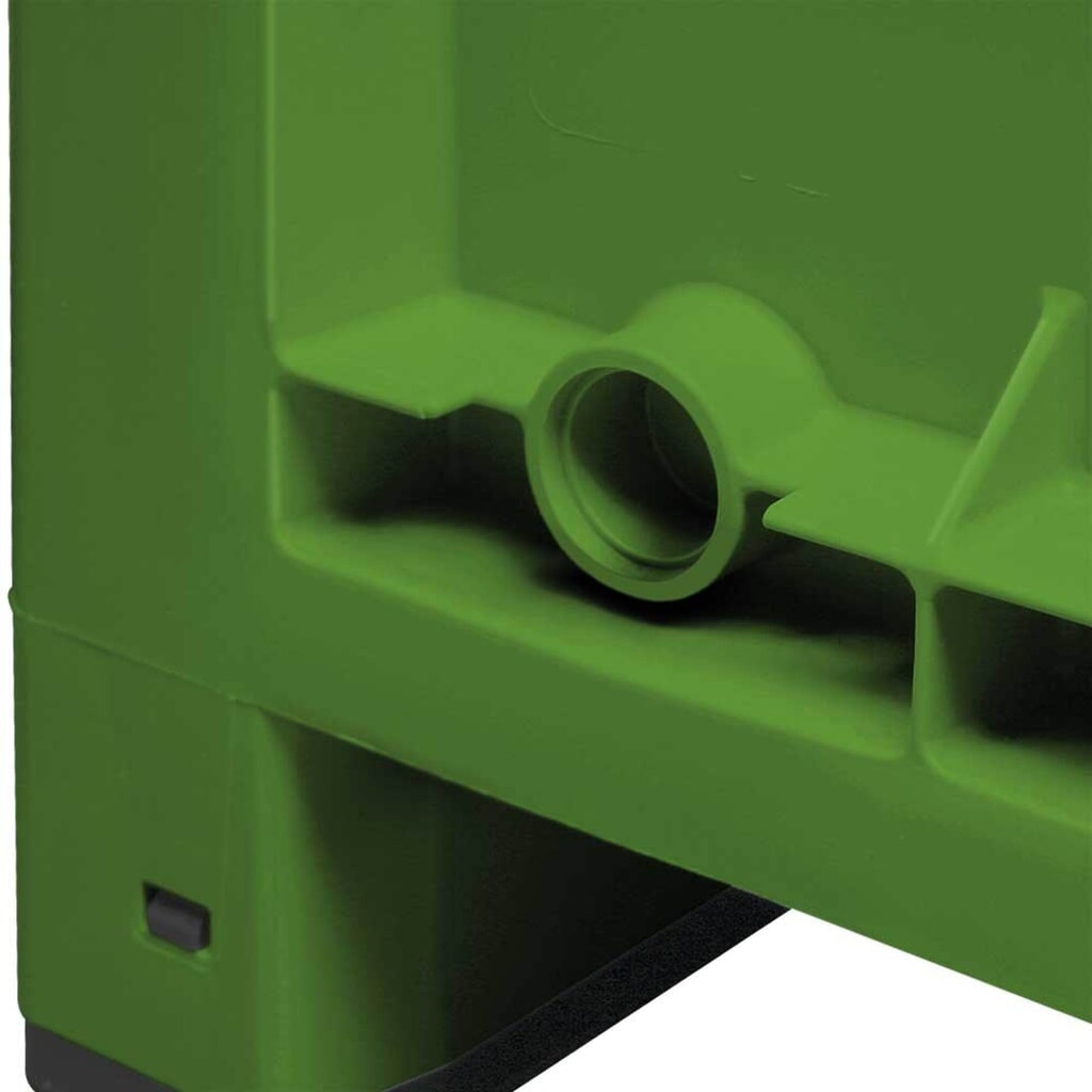 N° de l'image du produit 2 : Grands conteneurs en polypropylène, 550 litres, avec traverses, vert