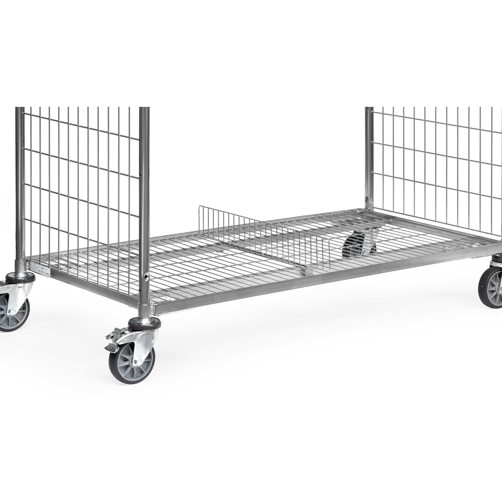Grille de séparation pour châssis mobile pour chariot de chariot de préparation de commandes fetra®, largeur 510 mm Illustration du produit: Grille de séparation pour châssis mobile pour chariot de chariot de préparation de commandes fetra®, largeur 510 mm
