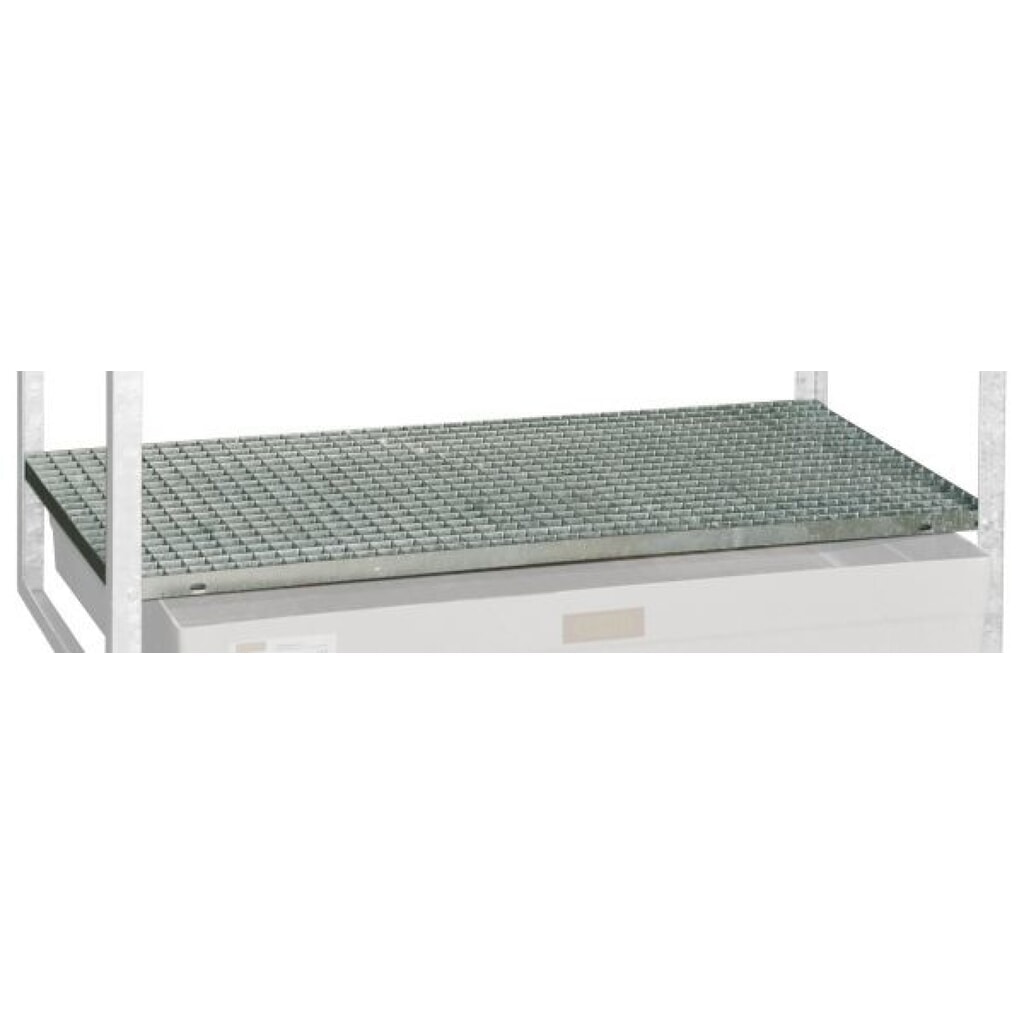 Illustration du produit: Grille en acier pour rayonnage pour fûts CEMO type 360, 3 niveaux de stockage, H x l x P 30 x 1 300 x 620 mm