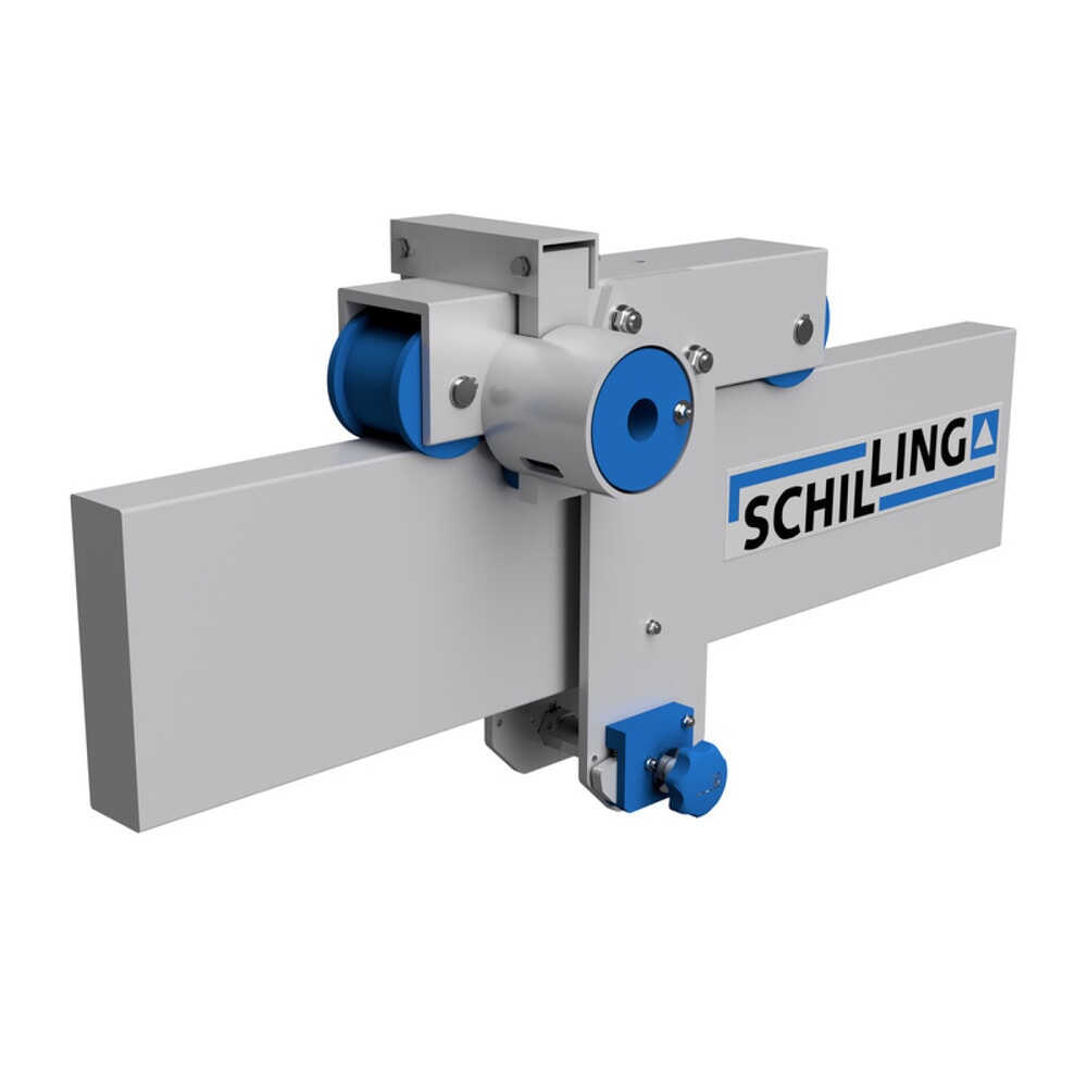N° de l'image du produit 7 : Portique de levage SCHILLING en aluminium avec double traverse divisible, point d'accrochage 2 155 -3 655 mm, longueur 6 000 mm, capacité de charge 1 000 kg