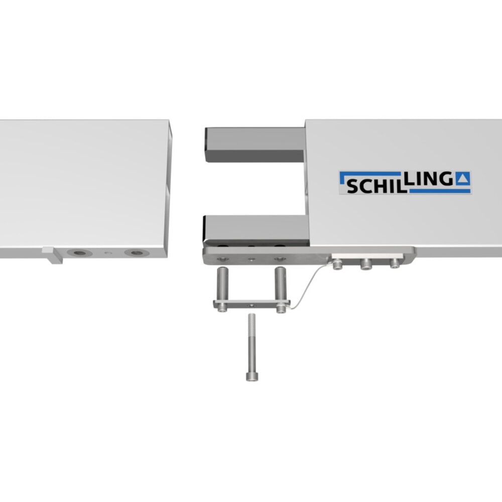 N° de l'image du produit 10 : Portique de levage SCHILLING en aluminium avec double traverse divisible, point d'accrochage 2 155 -3 655 mm, longueur 6 000 mm, capacité de charge 1 000 kg