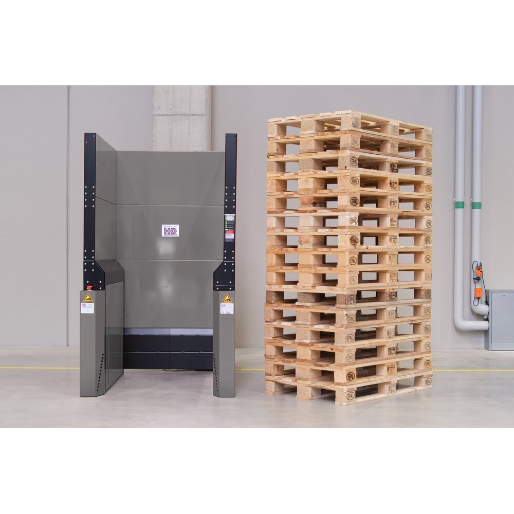 Illustration du produit: Magasin à palettes Hagenauer+Denk PalServer Universal, 15 palettes, BxL 1000 x 1200 mm, acier inoxydable