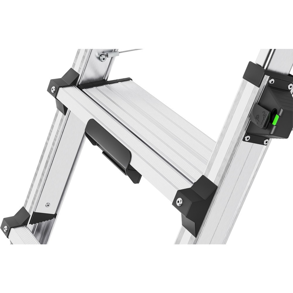 Numéro de l'image du produit 8: Hailo D100 TL TopLine, escabeau double à marches télescopique en aluminium, 2x4 - 2x6 marches