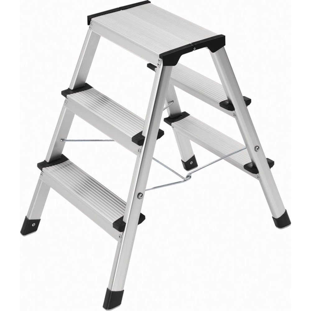 N° de l'image du produit 1 : Escabeau pliant Hailo D60, StandardLine, hauteur plate-forme 600 mm
