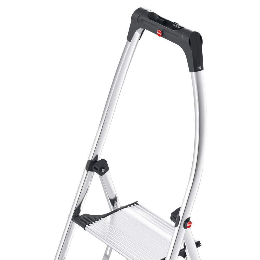 N° de l'image du produit 3 : Escabeau pliant Hailo, hauteur de plate-forme 490 mm, marches dont 2 plate-forme, aluminium avec striage anti-dérapant