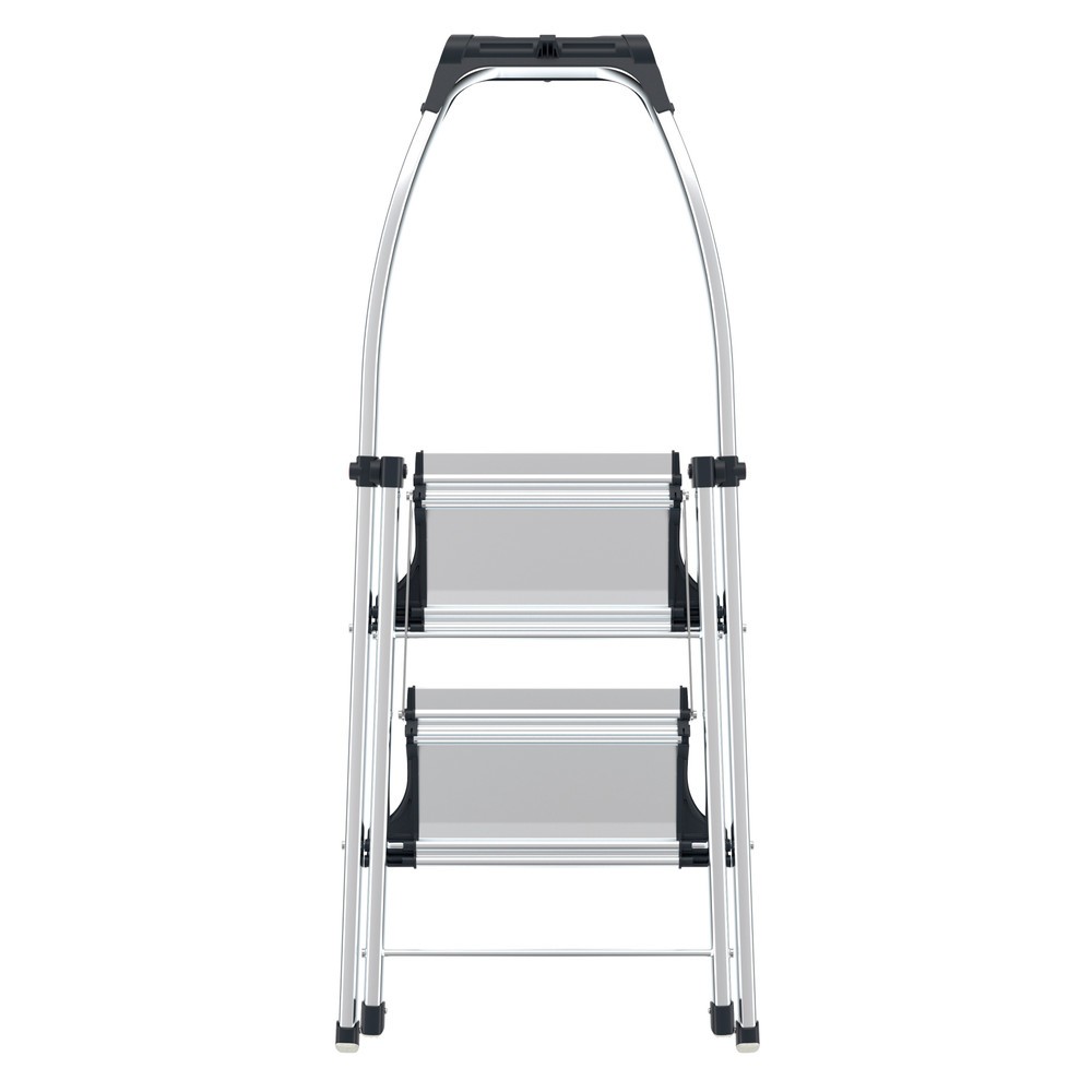 N° de l'image du produit 4 : Escabeau pliant Hailo, hauteur de plate-forme 490 mm, marches dont 2 plate-forme, aluminium avec striage anti-dérapant