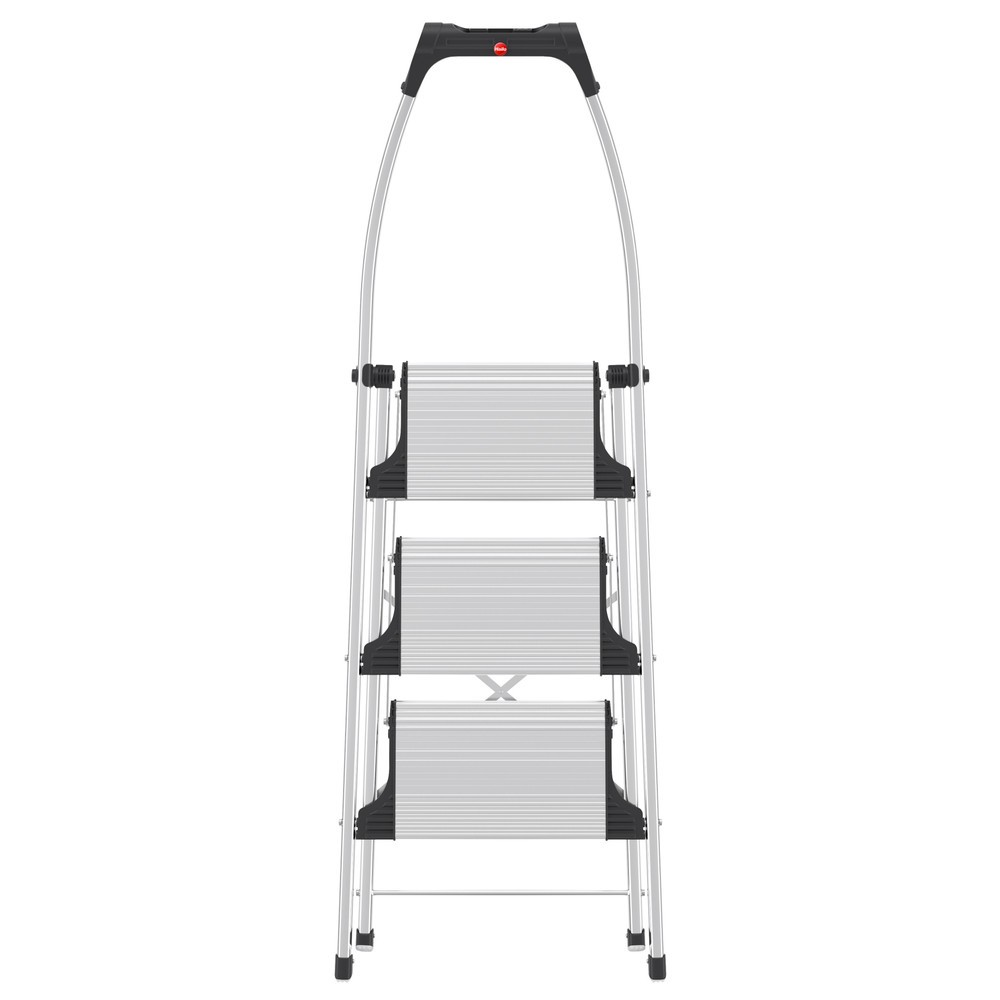 N° de l'image du produit 6 : Escabeau pliant Hailo, hauteur de plate-forme 730 mm, marches dont 3 plate-forme, aluminium avec striage anti-dérapant