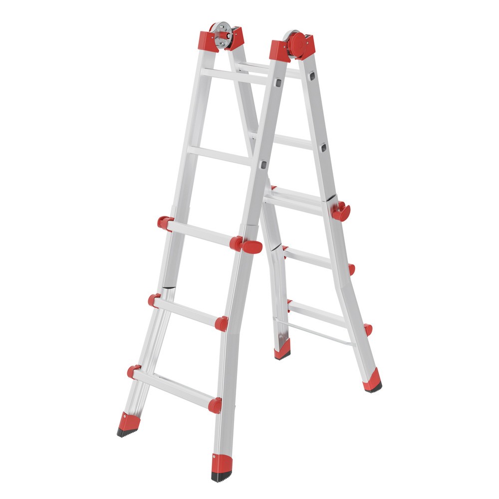 Numéro de l'image du produit 1: Hailo M80, échelle multifonctions en aluminium, 4x3 échelons