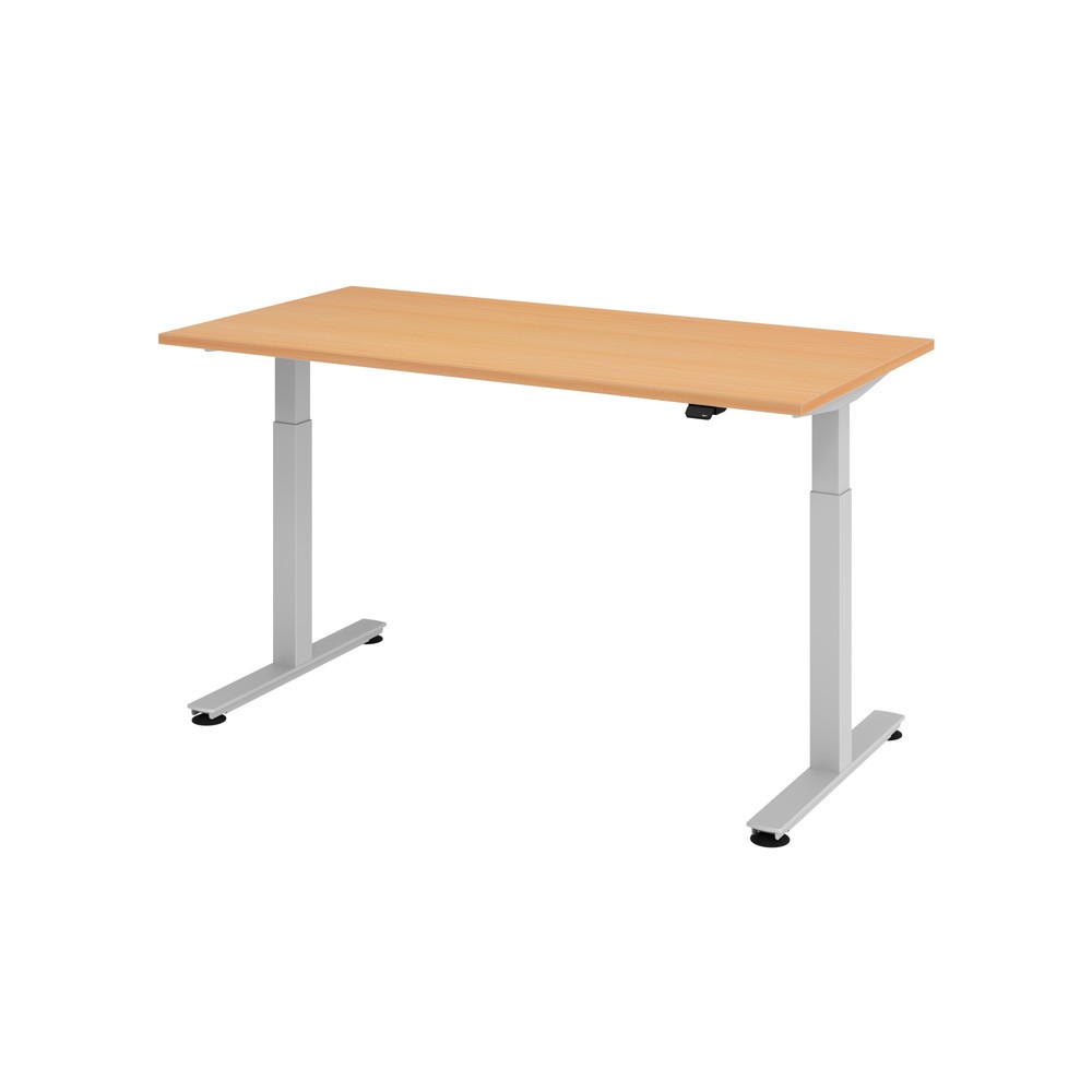 Numéro de l'image du produit 1: Hammerbacher bureau, réglable en hauteur, l x P 1 600 x 800 mm, hêtre