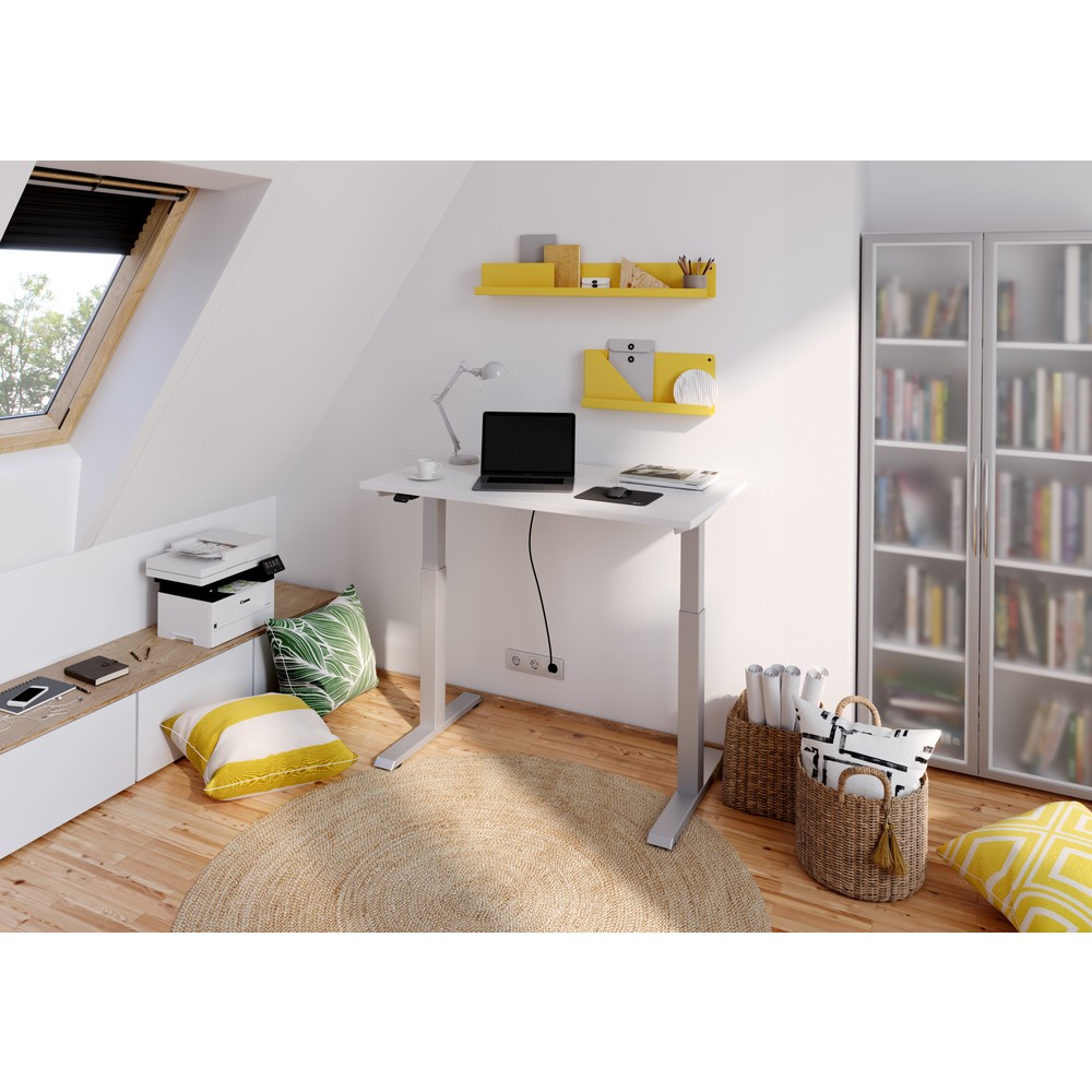 Numéro de l'image du produit 7: Hammerbacher bureau, réglable en hauteur, l x P 1 600 x 800 mm, érable