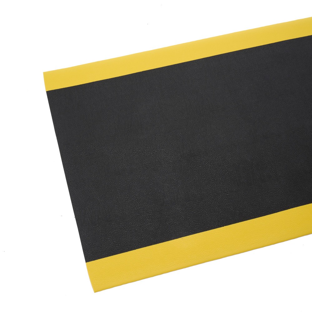 Numéro de l'image du produit 6: Tapis anti-fatigue HEMMDAL ErgoSoft Classic, texturé, monocouche, LxL 900 x 1 200 mm, noir/jaune