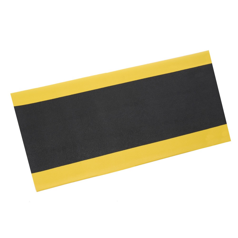 Numéro de l'image du produit 1: Tapis anti-fatigue HEMMDAL ErgoSoft Classic, texturé, monocouche, LxL 600 x 1 200 mm, noir/jaune