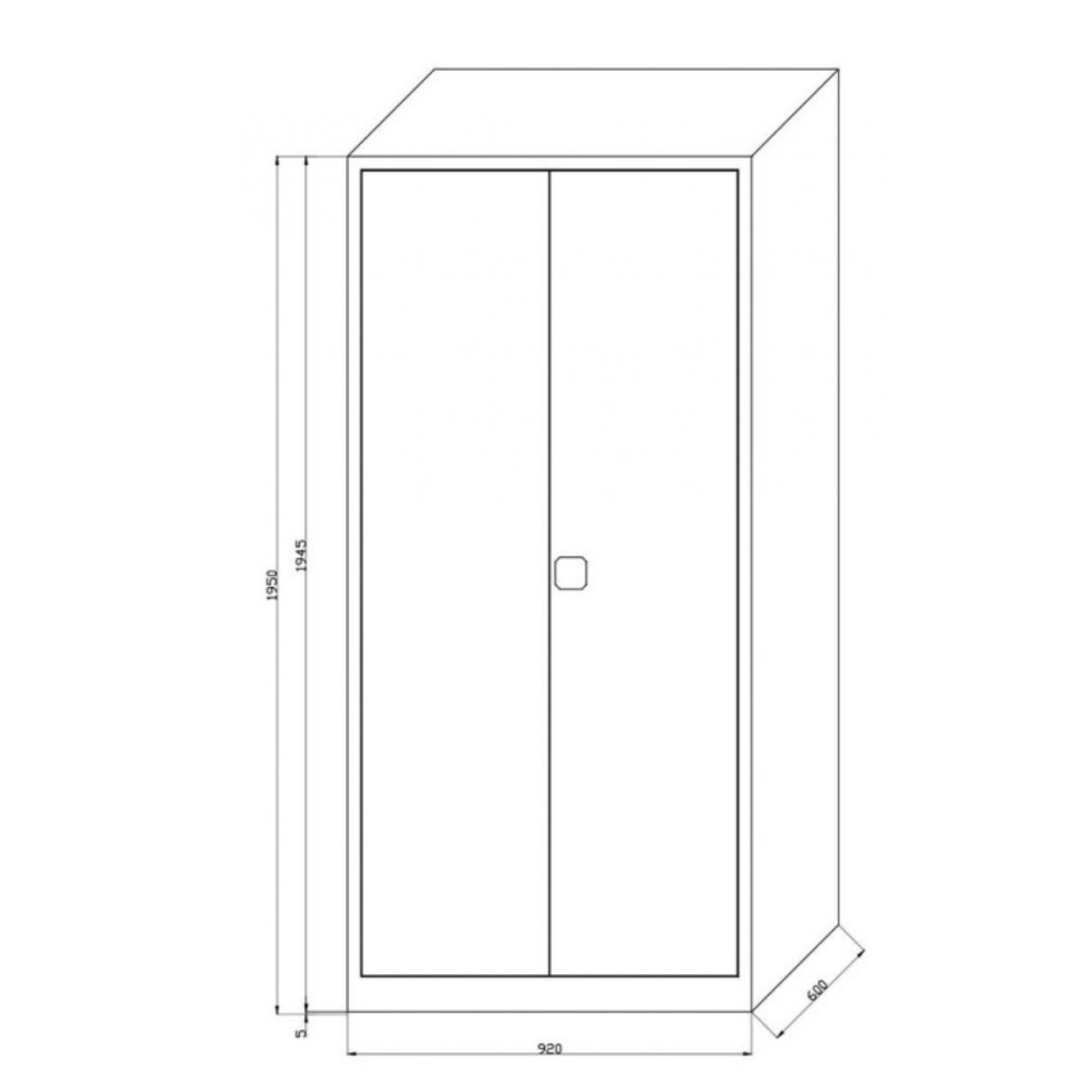 Numéro de l'image du produit 2: HEMMDAL Armoire en acier HS-XBT, 5 HC, HxlxP 1 950 x 1 200 x 500 mm, tablettes revêtues par poudrage, gris clair / bleu gentiane